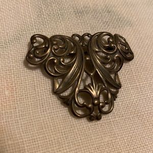 Sterling filigree brooch